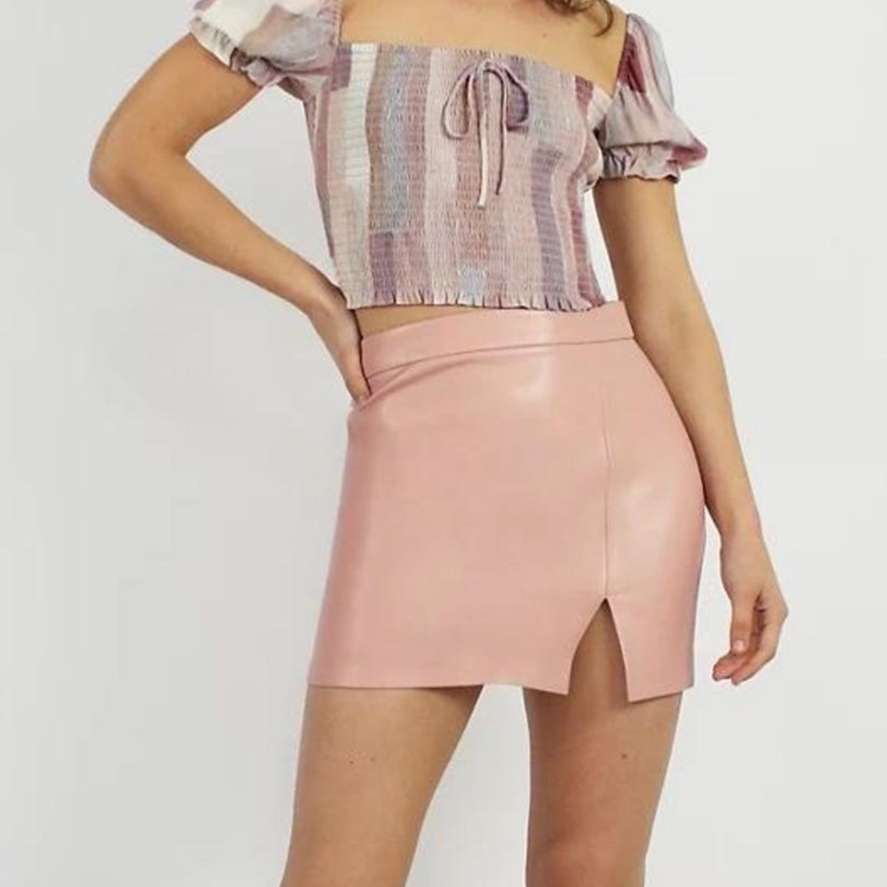 Aritzia Wilfred Patio Faux Leather Mini Skirt, Size 0